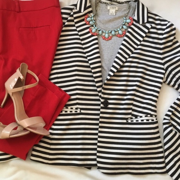 Express Jackets & Blazers - Express Blazer Black & White Striped S